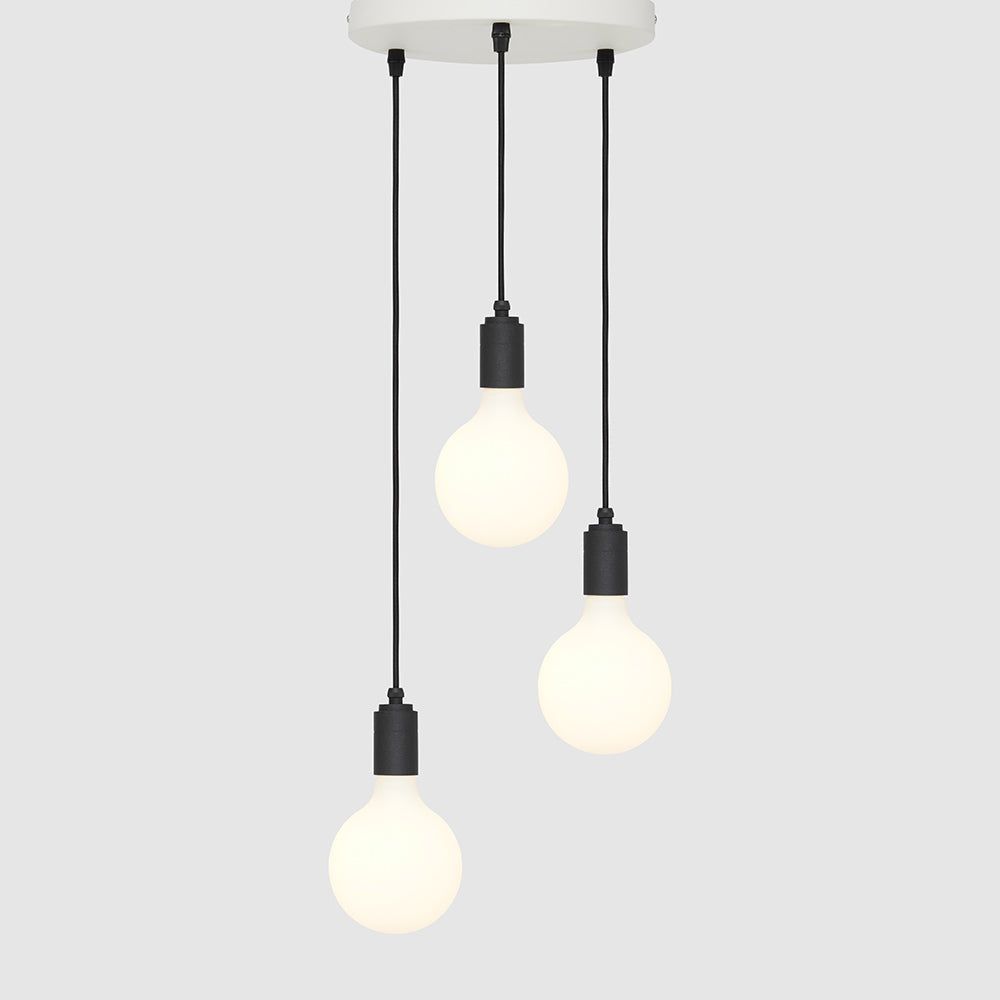 3 Drop Pendant Light + 8W G125 Globe