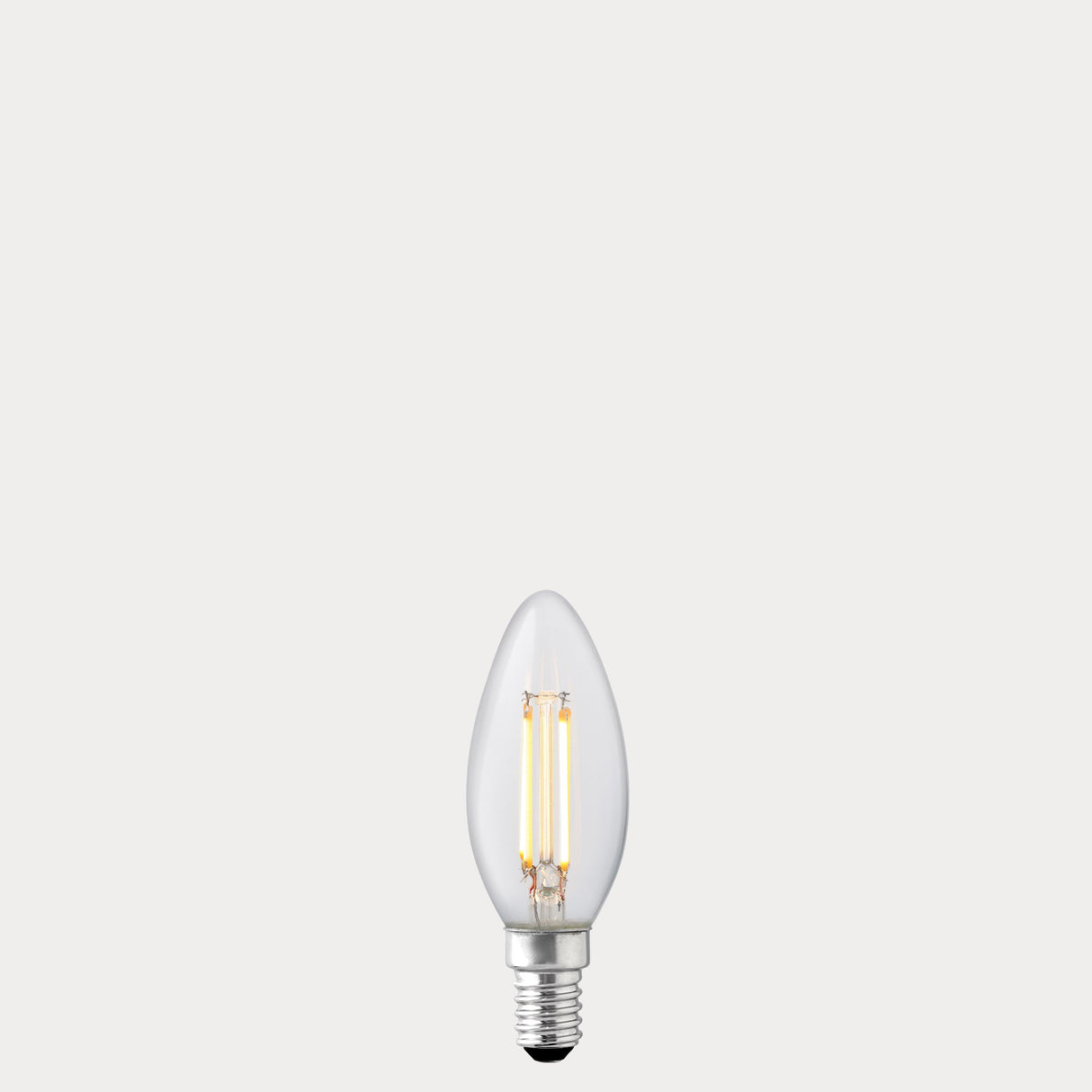 4.2W Candle LED Bulb E14 Clear in Warm White - LiquidLEDs® - Candle Bulbs