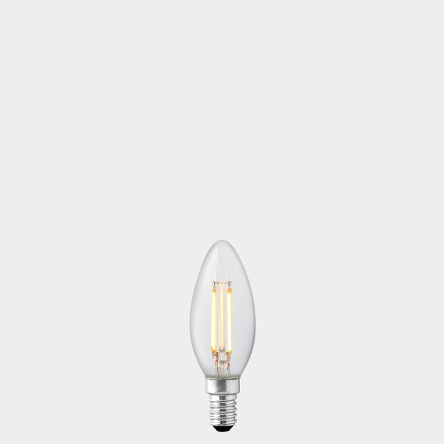 4.2W Candle LED Bulb E14 Clear in Warm White - LiquidLEDs® - Candle Bulbs