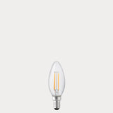 4.2W Candle LED Bulb E14 Clear in Warm White - LiquidLEDs® - Candle Bulbs