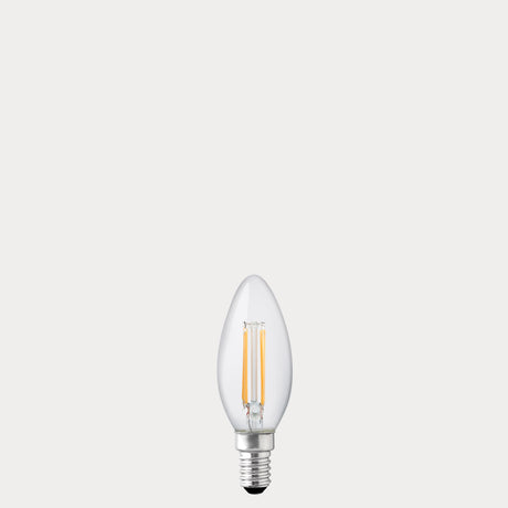 4.2W Candle LED Bulb E14 Clear in Warm White - LiquidLEDs® - Candle Bulbs