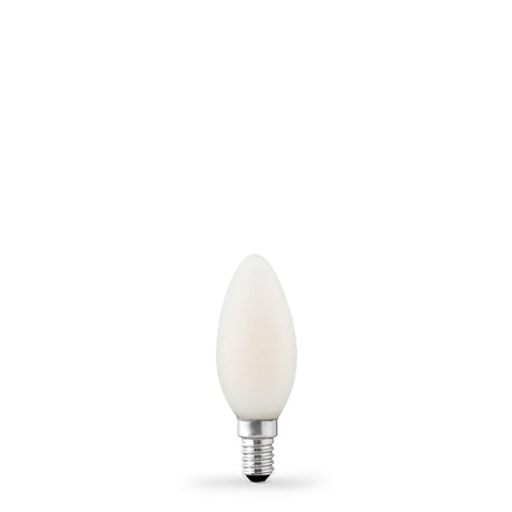 4.2W Candle LED Bulb E14 Porcelain in Warm White - LiquidLEDs™ - Candle Bulbs