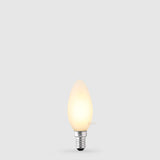 4.2W Candle LED Bulb E14 Porcelain in Warm White - LiquidLEDs™ - Candle Bulbs