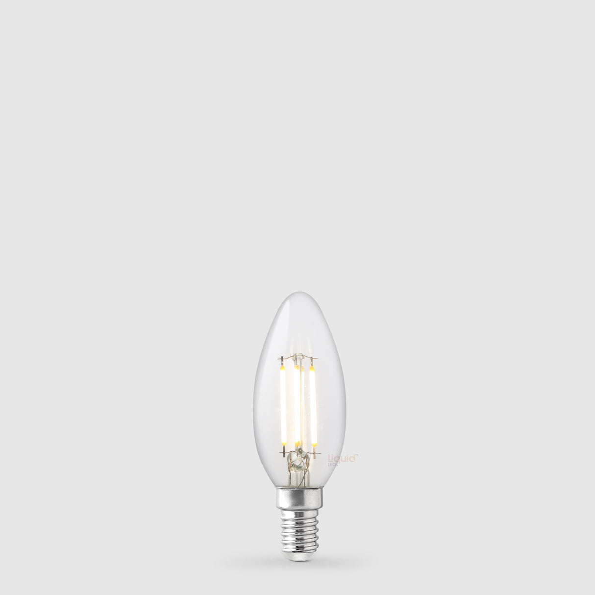 Ampoule LED bougie 4 W E14 transparente en blanc naturel