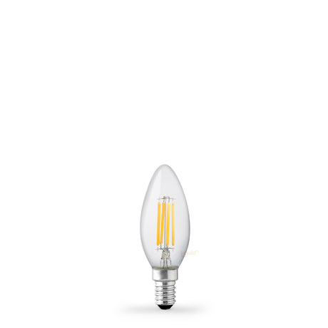 4W Candle LED Bulb E14 Clear in Warm White