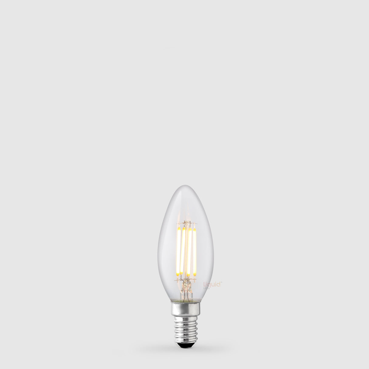 Bombilla LED Vela 4W E14 Transparente en Blanco Cálido