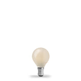 Lampadina LED rotonda fantasia B15 Frost da 4 W in bianco caldo