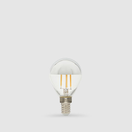 Golf ball size mirror crown LED light bulb E14