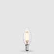 4W 12 Volt DC Candle LED Bulb B15 Clear in Warm White - LiquidLEDs™ - Candle Bulbs
