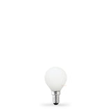 4W 12 Volt DC Fancy Round LED Bulb E14 Opal in Warm White - LiquidLEDs™ - Fancy Round