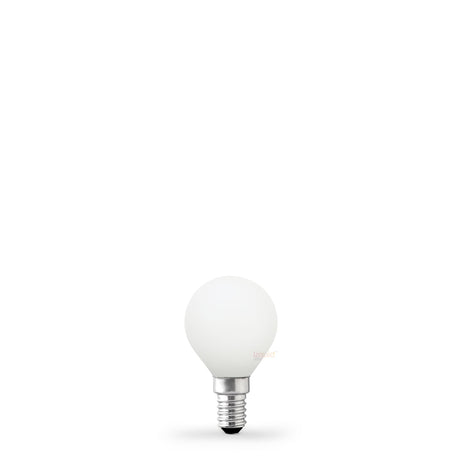 4W 12 Volt DC Fancy Round LED Bulb E14 Opal in Warm White - LiquidLEDs™ - Fancy Round