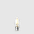 4W Candle LED Bulb B22 Clear in Warm White - LiquidLEDs™ - Candle Bulbs