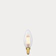 4W Candle LED Bulb E12 Clear in Extra Warm - LiquidLEDs® - Candle Bulbs