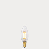 4W Candle LED Bulb E12 Clear in Extra Warm - LiquidLEDs® - Candle Bulbs