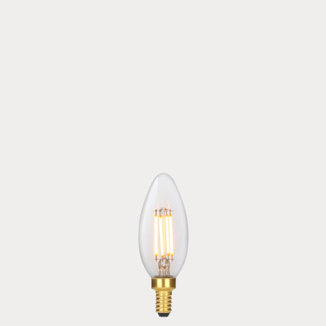 4W Candle LED Bulb E12 Clear in Extra Warm - LiquidLEDs® - Candle Bulbs