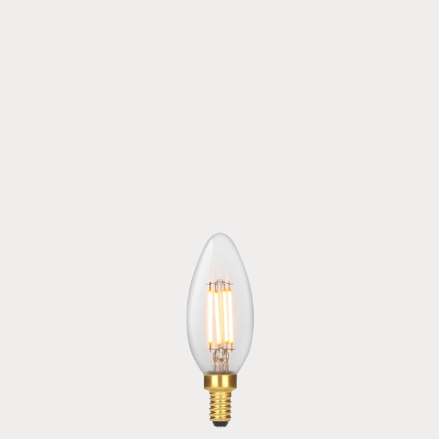 4W Candle LED Bulb E12 Clear in Extra Warm - LiquidLEDs® - Candle Bulbs