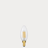 4W Candle LED Bulb E12 Clear in Extra Warm - LiquidLEDs® - Candle Bulbs