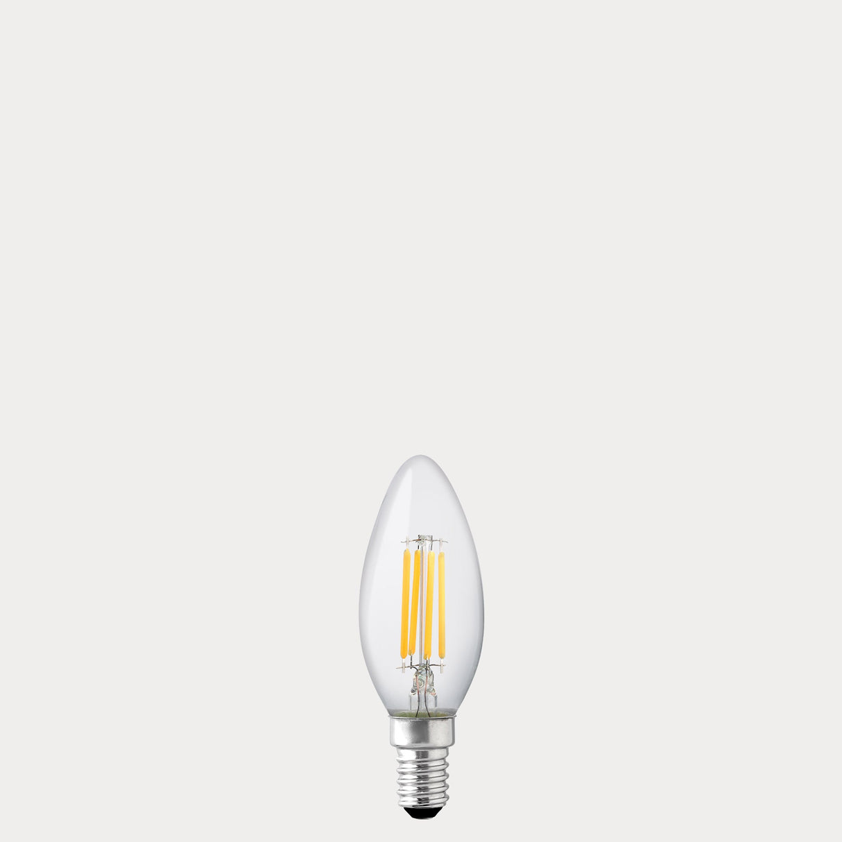 4W Candle LED Bulb E12 Clear in Warm White - LiquidLEDs® - Candle Bulbs