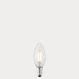 4W Candle LED Bulb E12 Clear in Warm White - LiquidLEDs® - Candle Bulbs