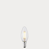 4W Candle LED Bulb E12 Clear in Warm White - LiquidLEDs® - Candle Bulbs