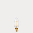 4W Candle LED Bulb E14 Clear in Extra Warm - LiquidLEDs® - Candle Bulbs