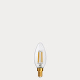 4W Candle LED Bulb E14 Clear in Extra Warm - LiquidLEDs® - Candle Bulbs
