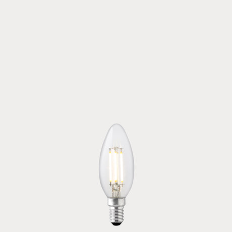 4W Candle LED Bulb E14 Clear in Natural White - LiquidLEDs® - Candle Bulbs