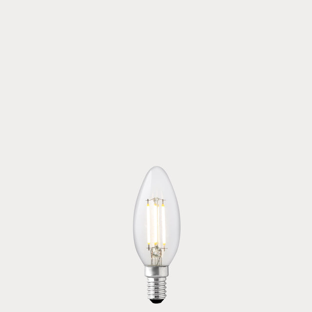 4W Candle LED Bulb E14 Clear in Natural White - LiquidLEDs® - Candle Bulbs