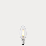 4W Candle LED Bulb E14 Clear in Warm White - LiquidLEDs® - Candle Bulbs