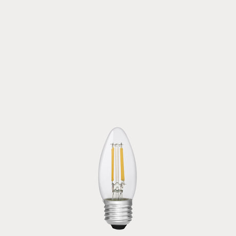 4W Candle LED Bulb E27 Clear in Warm White - LiquidLEDs® - Candle Bulbs