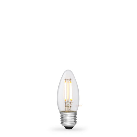 4W Candle LED Bulb E27 Clear in Warm White - LiquidLEDs™ - Candle Bulbs