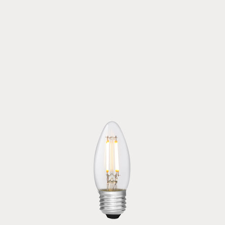 4W Candle LED Bulb E27 Clear in Warm White - LiquidLEDs® - Candle Bulbs