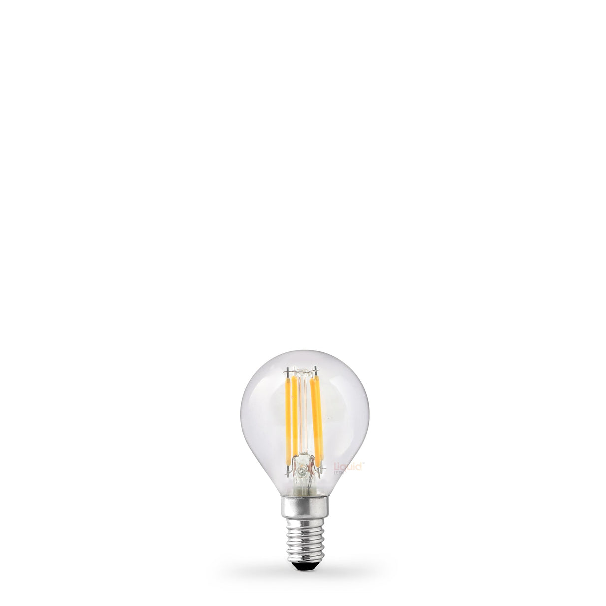 4W Fancy Round LED Bulb E14 Clear in Warm White - LiquidLEDs™ - Fancy Round