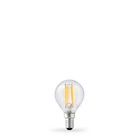 4W Fancy Round LED Bulb E14 Clear in Warm White - LiquidLEDs™ - Fancy Round