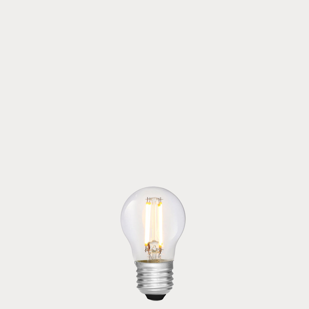 4W Fancy Round LED Bulb E27 Clear in Warm White - LiquidLEDs® - Fancy Round