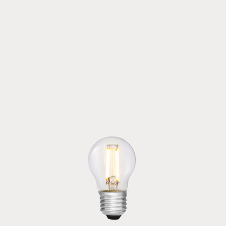 4W Fancy Round LED Bulb E27 Clear in Warm White - LiquidLEDs® - Fancy Round