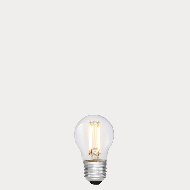 4W Fancy Round LED Bulb E27 Clear in Warm White - LiquidLEDs® - Fancy Round
