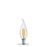 4W Flame Tip Candle LED Bulb B15 Clear in Warm White - LiquidLEDs™ - Candle Bulbs