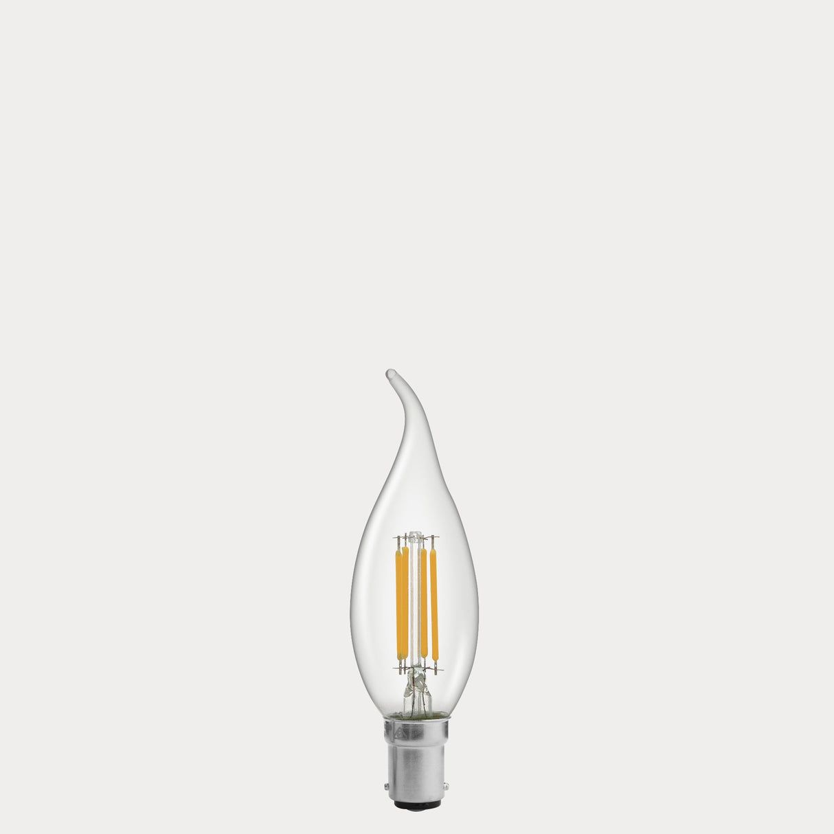 4W Flame Tip Candle LED Bulb B15 Clear in Warm White - LiquidLEDs® - Candle Bulbs