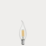 4W Flame Tip Candle LED Bulb B15 Clear in Warm White - LiquidLEDs® - Candle Bulbs