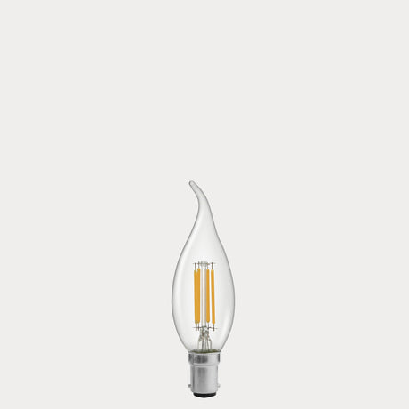 4W Flame Tip Candle LED Bulb B15 Clear in Warm White - LiquidLEDs® - Candle Bulbs