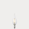 4W Flame Tip Candle LED Bulb E14 Clear in Warm White - LiquidLEDs® - Candle Bulbs