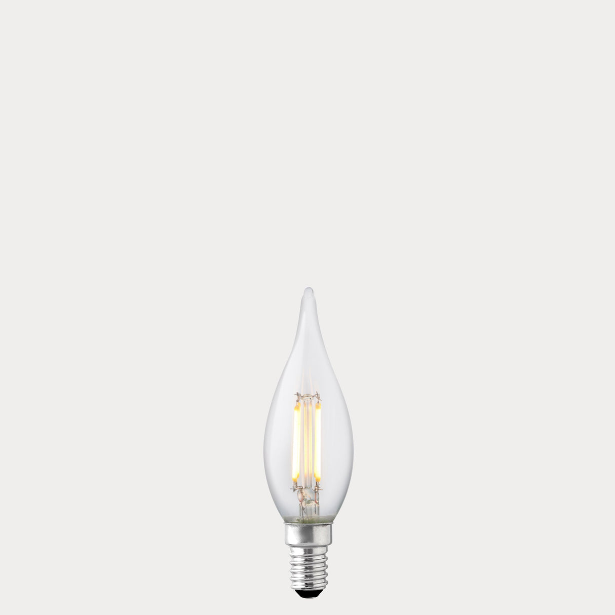 4W Flame Tip Candle LED Bulb E14 Clear in Warm White - LiquidLEDs® - Candle Bulbs
