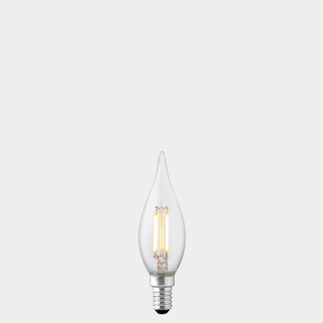 4W Flame Tip Candle LED Bulb E14 Clear in Warm White - LiquidLEDs® - Candle Bulbs