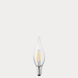 4W Flame Tip Candle LED Bulb E14 Clear in Warm White - LiquidLEDs® - Candle Bulbs