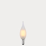 4W Flame Tip Candle LED Bulb E14 Frost in Warm White - LiquidLEDs® - Candle Bulbs