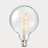 4W G125 Spiral LED Bulb B22 in Extra Warm - LiquidLEDs® - Globe Bulbs