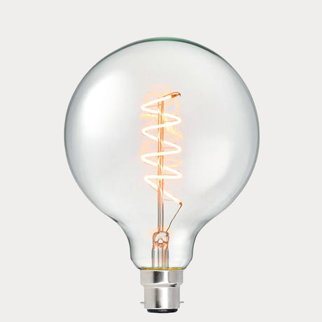 4W G125 Spiral LED Bulb B22 in Extra Warm - LiquidLEDs® - Globe Bulbs