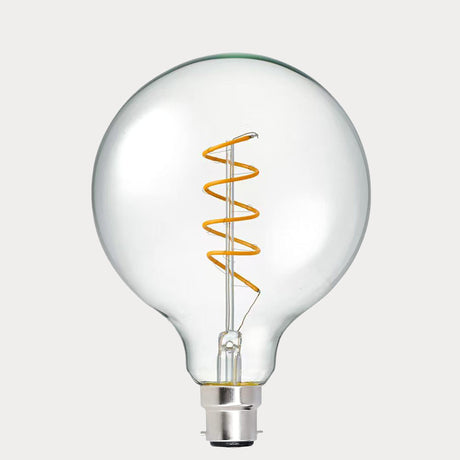 4W G125 Spiral LED Bulb B22 in Extra Warm - LiquidLEDs® - Globe Bulbs