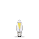 5.5W Candle LED Bulb B22 Clear in Warm White